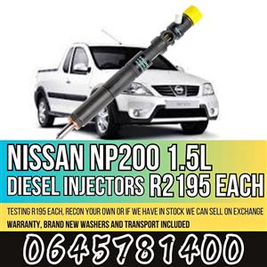 Nissan NP200 1.5L diesel injectors for sale