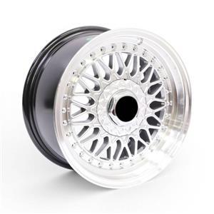 15″ KS031 4/100 & 4/108 Silver Machine Lip Alloy Wheels
