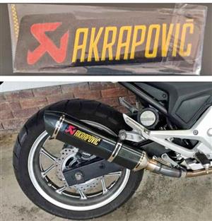 Akrapovic heat resistant motorcycle exhaust pipe badges stickers