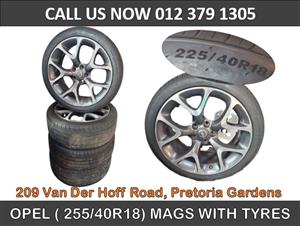 OPEL ( 225/40R18) TYRES WITH MAGS FOR SALE   