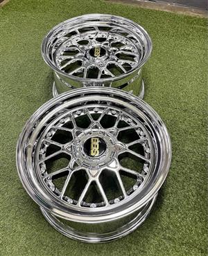 18 INCH BBS RC2 (CHROME) DESIGN RIM SET NARROWS/WIDES