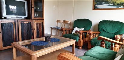 Wooden Lounge Suite and Coffee Tables for sale