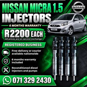 NISSAN MICRA 1.5 INJECTORS FOR SALE WITH WARRANTY INCLUDED 