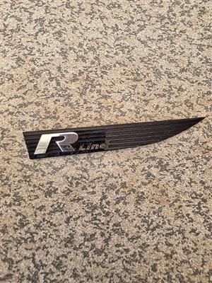 VW R-Line Front Fender Wing Badge (OEM)