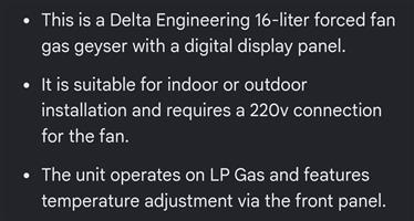 16l gasgeyser Digital Ai new