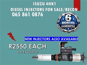 ISUZU 4HK1 DIESEL INJECTORS FOR SALE OR TO RECON