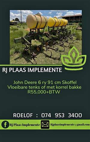 John deere 6 ry 91 Skoffel met top Bemesting
