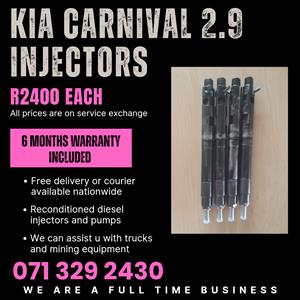 KIA CARNIVAL 2.9 INJECTORS FOR SALE WITH WARRANTY 