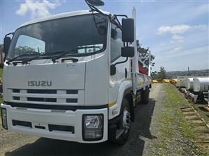 T836-2012- ISUZU FTR850 DROPSIDE BODY TRUCK WITH PALFINGER CRANE