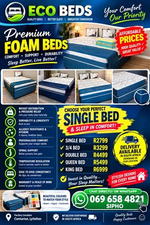 New from the factory, beds, couches, headboards, bases, pillows, juveis, blanket