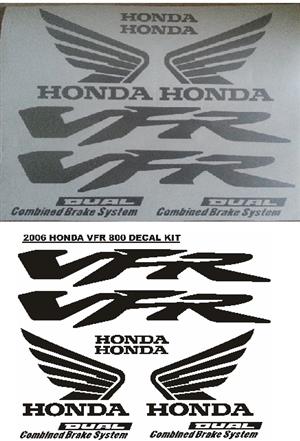 2006 VFR 800 decals stickers vinyl cut graphics kits