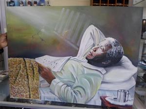 Nelson Mandela Prison Cell Painting