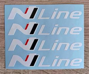 Hyundai N Line wheel rim stickers/ badges