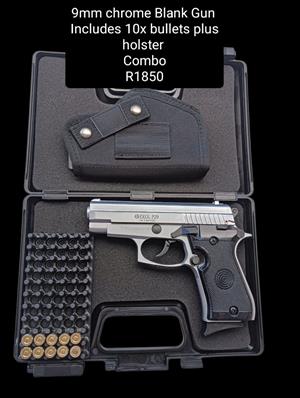 Ekol P29 matte chrome 9mm Blank Gun 