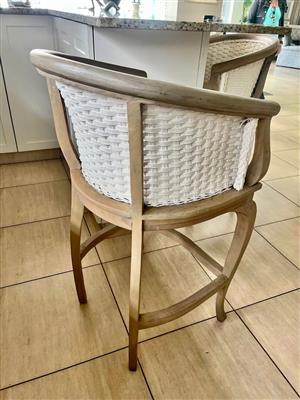 Designer high back bar stool
