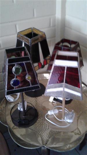 Hand made stained glass lamps 