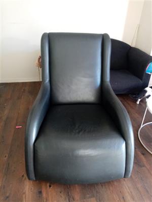 Genuine leather lounger sofa