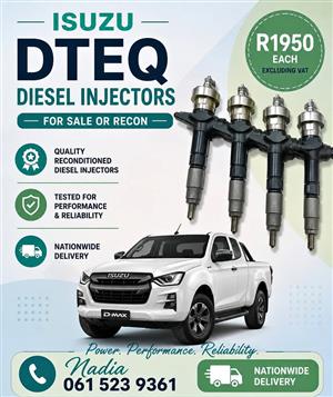ISUZU DTEQ DIESEL INJECTORS FOR SALE OR RECON