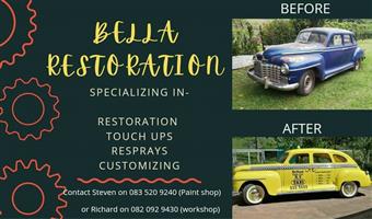 Restoration of vintage cars and muscle trucks.