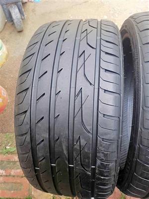 2 X 255/35/20 normal tyres with sufficient threads left on them