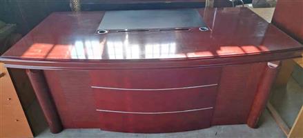 Complete..executive office furniture set in a rich mahogany finish.