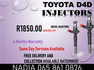 TOYOTA D4D DIESEL INJECTORS FOR SALE