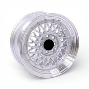 14″ QS-724 4/100 & 4/108 Silver Machine Lip Alloy Wheels