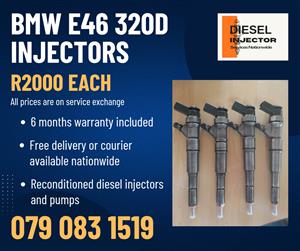 BMW E46 320D INJECTORS FOR SALE WITH WARRANTY INCLUDED 