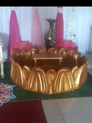 Hurdee Lotus Urli and Stool for hire