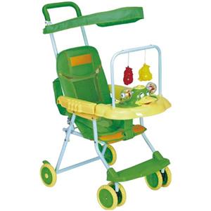 Compact Foldable Baby Stroller with Reclining Seat & Canopy