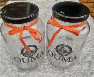 Glass cookie jars/