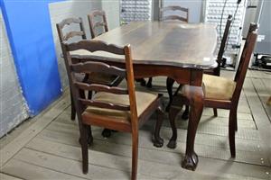 ANTIQUE BROWN 7PC DINING ROOM SUITE S066949A