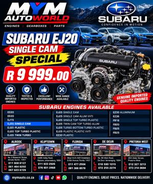 Subaru EJ20 single cam engine
