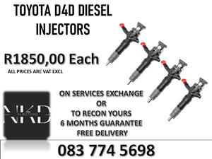TOYOTA D4D - QUALITY DIESEL INJECTORS AVAILABLE FOR SALE & RECONDITIONING