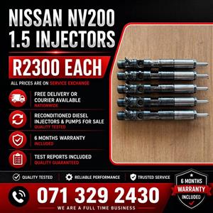 NISSAN NV200 DIESEL INJECTORS FOR SALE WITH WARRANTY 