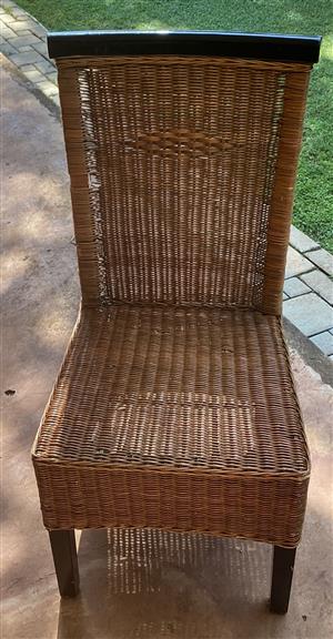 Used dining/patio weaved chairs (bamboo)