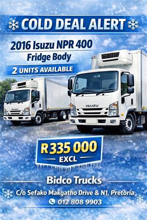 2016 ISUZU NPR 400 FRIDGE BODY