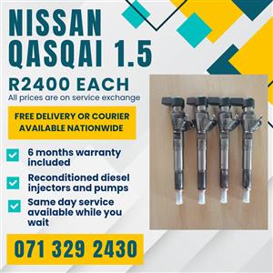 NISSAN QASQAI 1.5 INJECTORS FOR SALE WITH WARRANTY 