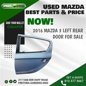2016 MAZDA 3 LEFT REAR DOOR
