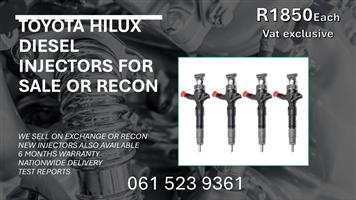 TOYOTA HILUX DIESEL INJECTORS FOR SALE WITH TEST RERORTS 