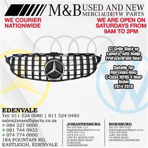 GT Grille Black no camera, with badge PreFace (Brand New) Suitable for Mercedes-Benz C-Class W205