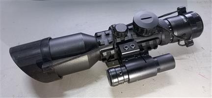 Compact Scope with laser pointer for Airsoft rifle - 10x42e