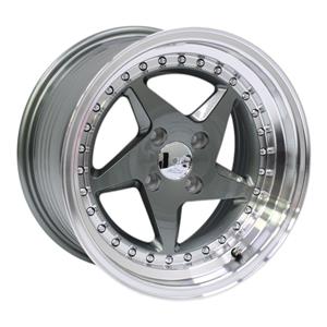 15″ MM M7905 4/100 Gunmetal Alloy Wheels