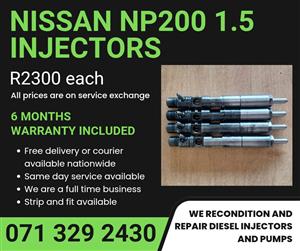 NISSAN NP200 1.5 INJECTORS FOR SALE WITH WARRANTY INCLUDED 