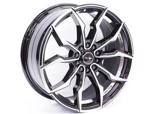 17″ Racing Hart Spike 5/108 & 5×112 Black Machine Face with Silver Undercut