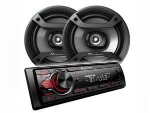 Pioneer MXT-S216BT Bluetooth Media Player with 6″ Speaker Combo