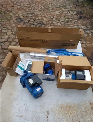 Borehole solar water pump 1.3 Kw with 2x pressure pumps
