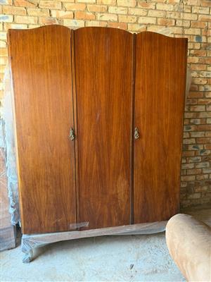 Solid antique wardrobe