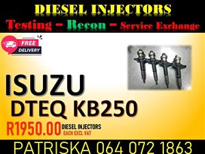 GET YOUR DIESEL INJECTORS FOR ISUZU DTEQ KB250 NEW OR RECON