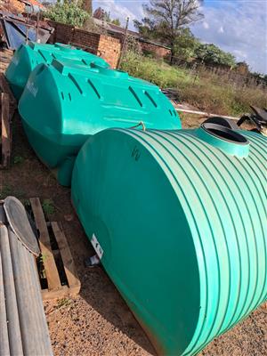 USED 3X 5000L TRANSPORTABLE WATER TANKS FOR SALE
